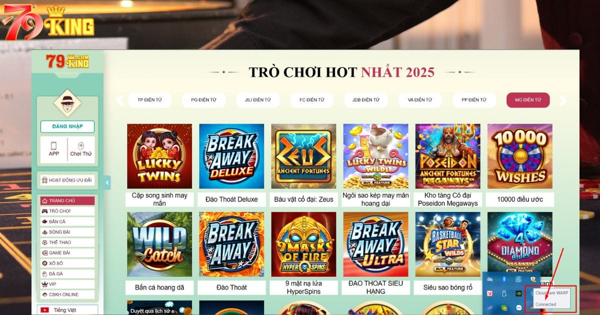 Truy cập trang chủ 79KING một cách dễ dàng khi bật 1.1.1.1